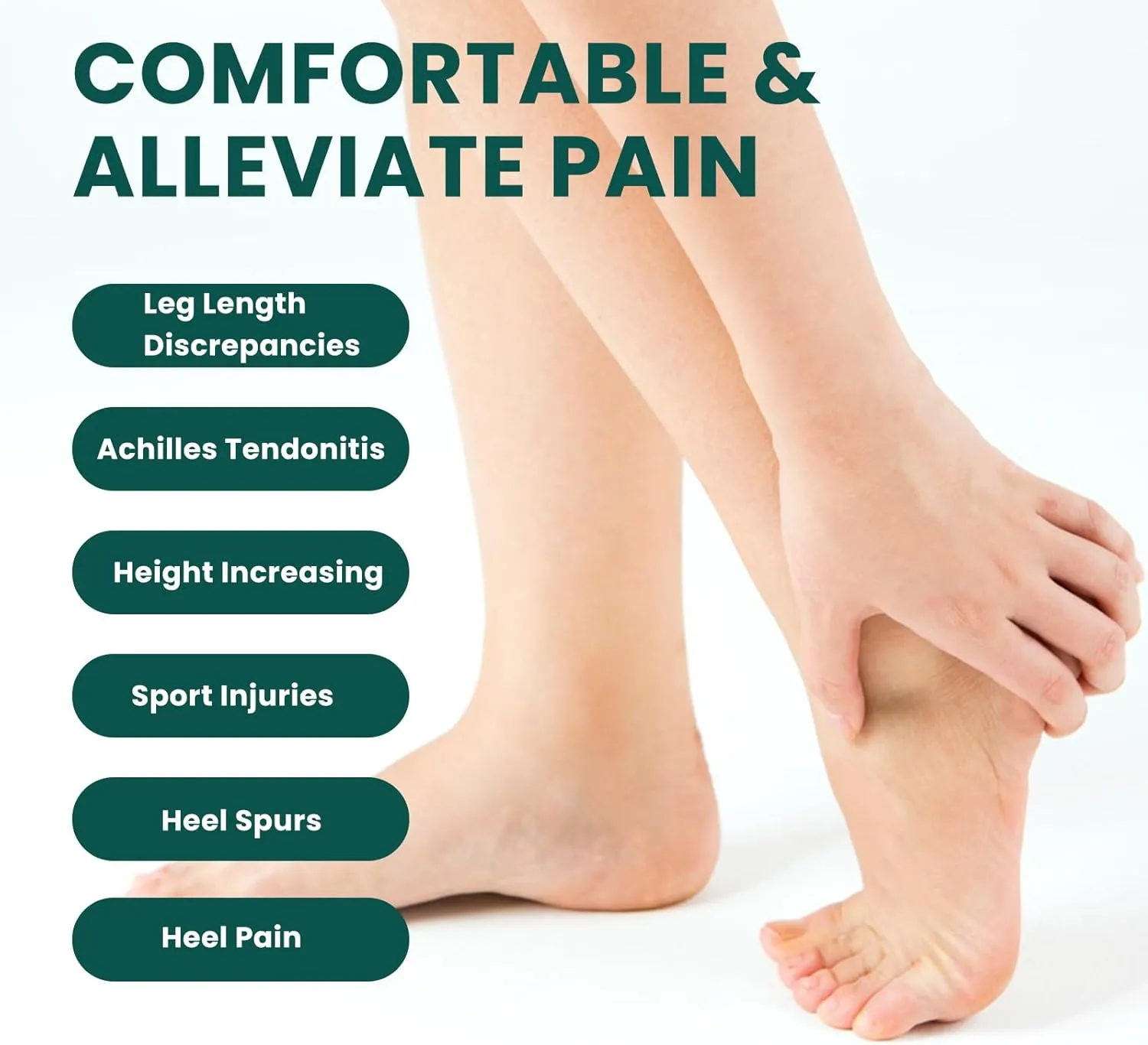Adjustable Heel Lift Inserts for Shoes - Bukihome Orthopedic Shoe Lift for Uneven Legs 4 Layers Height Increase Insole for Heel Pain,Heel Spur,Achilles Tendonitis(Brown,Large,2Pairs)