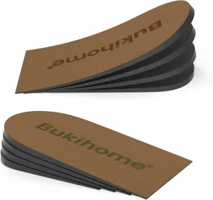 Adjustable Heel Lift Inserts for Shoes - Bukihome Orthopedic Shoe Lift for Uneven Legs 4 Layers Height Increase Insole for Heel Pain,Heel Spur,Achilles Tendonitis,Medium(Women 9-11.5/Men 7-9.5)