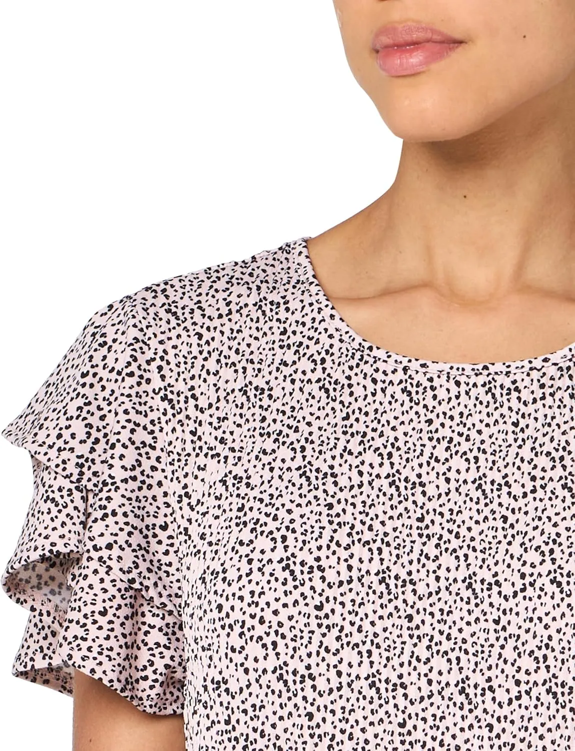 Adrianna Papell Women's Pleated Knit Double Sleeve Top