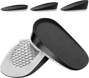 Ailaka Gel Height Increase Insoles, Shock Absorption Heel Cushion Pads, Height Lift Shoes Inserts for Men & Women