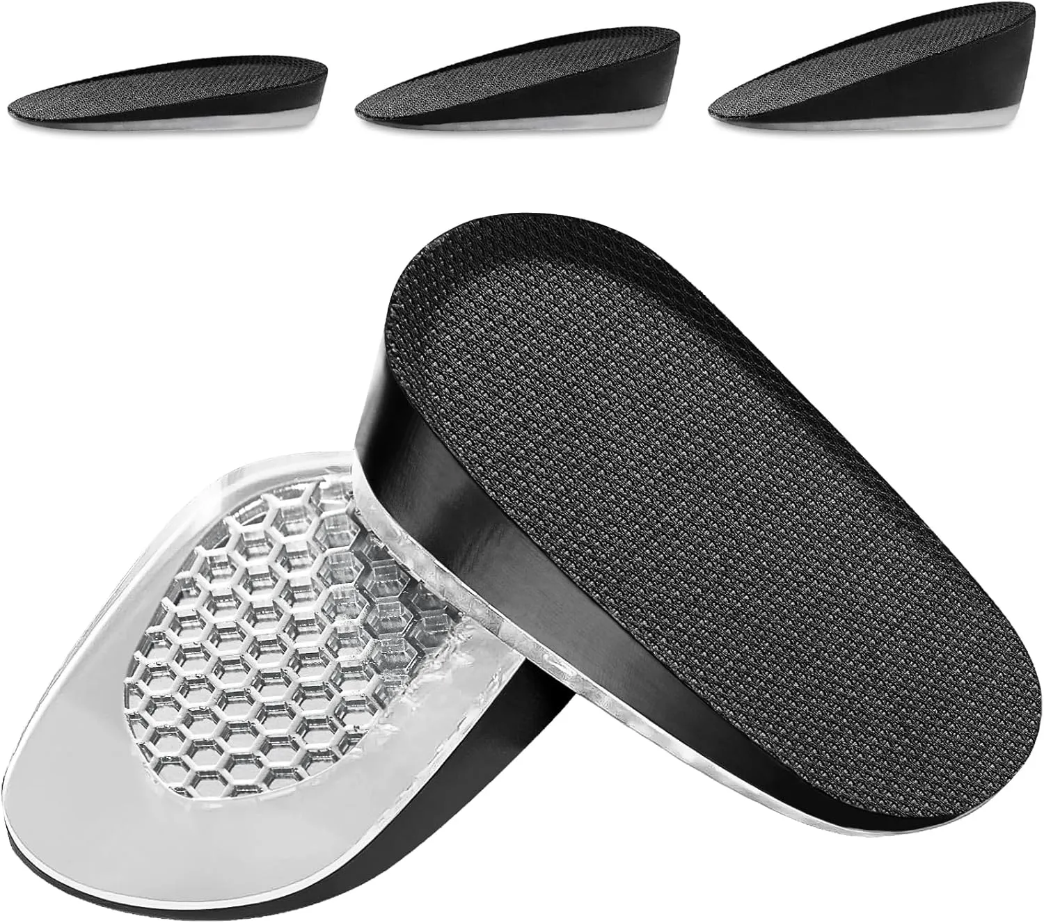 Ailaka Gel Height Increase Insoles, Shock Absorption Heel Cushion Pads, Height Lift Shoes Inserts for Men & Women