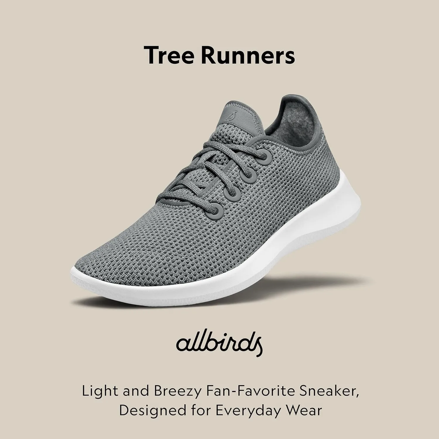 Allbirds Women’s Tree Runners Everyday Sneakers, Machine Washable Shoe Made with Natural Materials