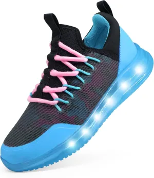 AMZZPIK LUMIKICK Kids Light Up Shoes for Boys Girls Tennis Walking Luminous Sneakers for Little Kid