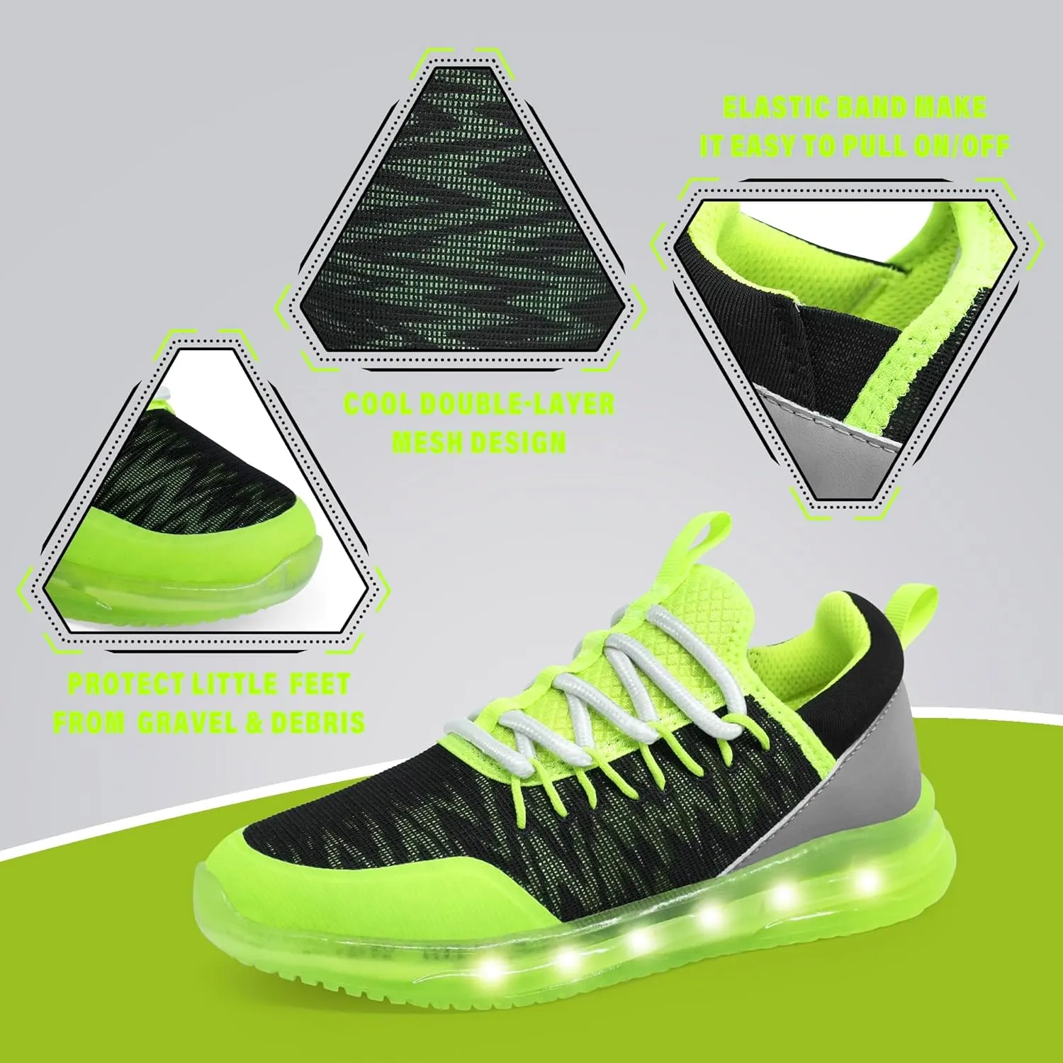AMZZPIK LUMIKICK Kids Light Up Shoes for Boys Girls Tennis Walking Luminous Sneakers for Little Kid