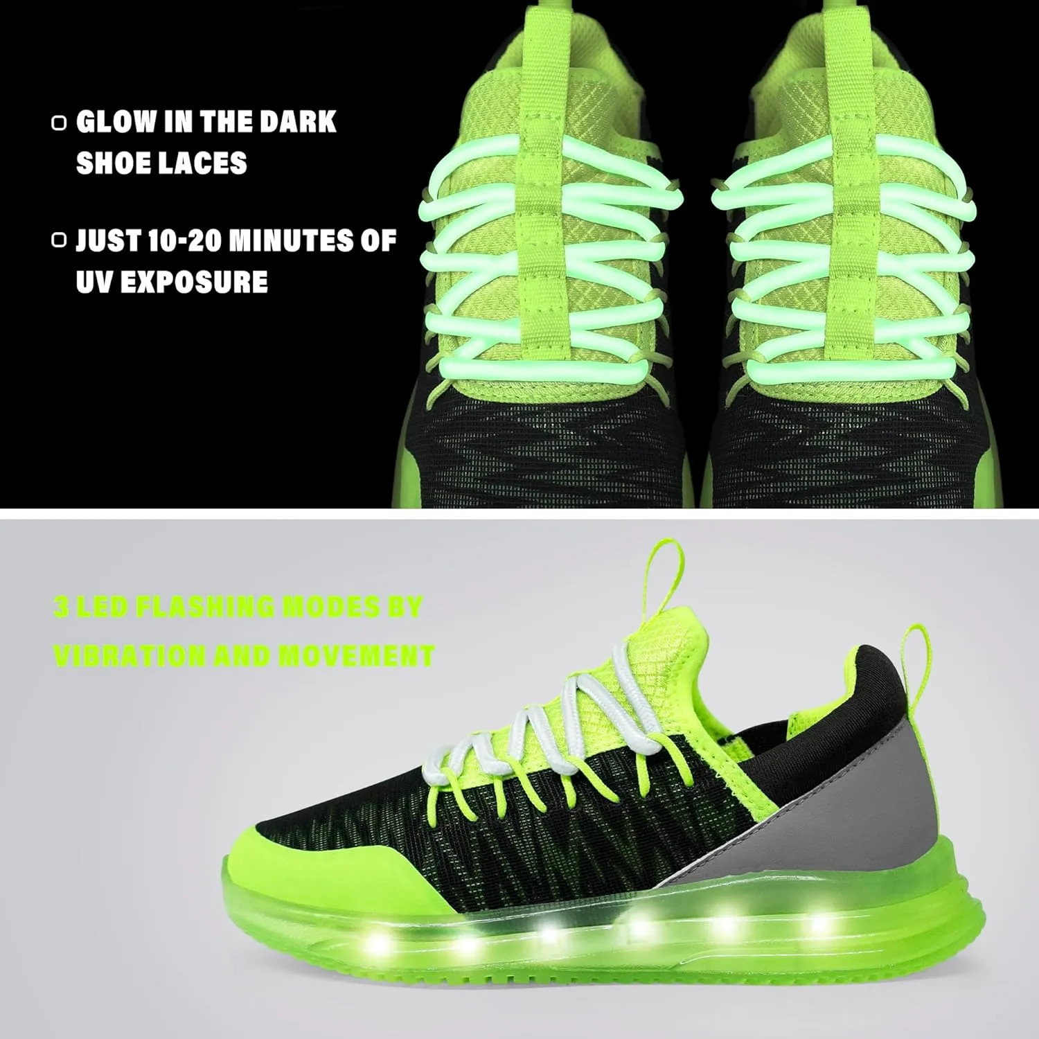 AMZZPIK LUMIKICK Kids Light Up Shoes for Boys Girls Tennis Walking Luminous Sneakers for Little Kid