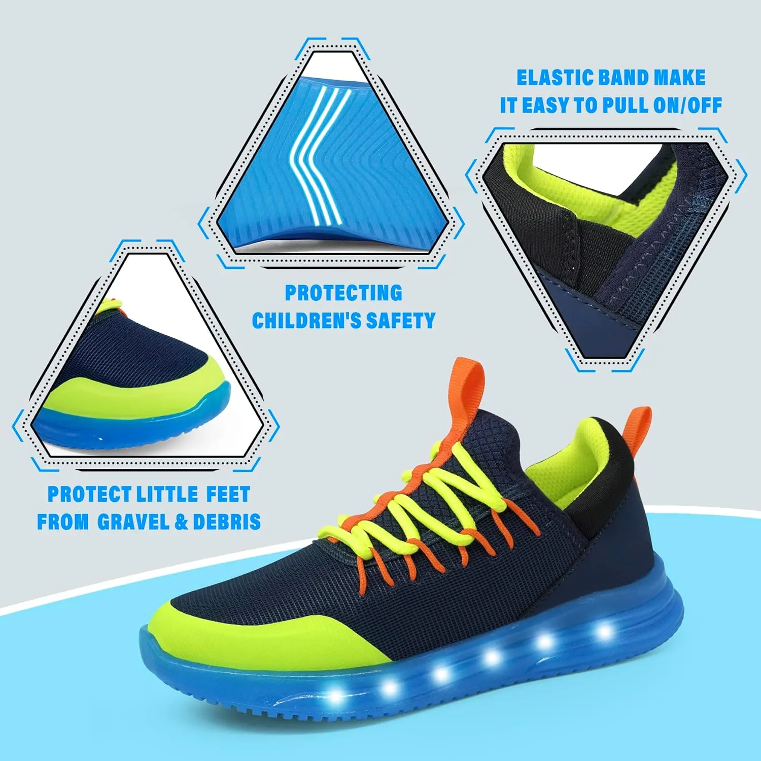 AMZZPIK LUMIKICK Kids Light Up Shoes for Boys Girls Tennis Walking Luminous Sneakers for Little Kid