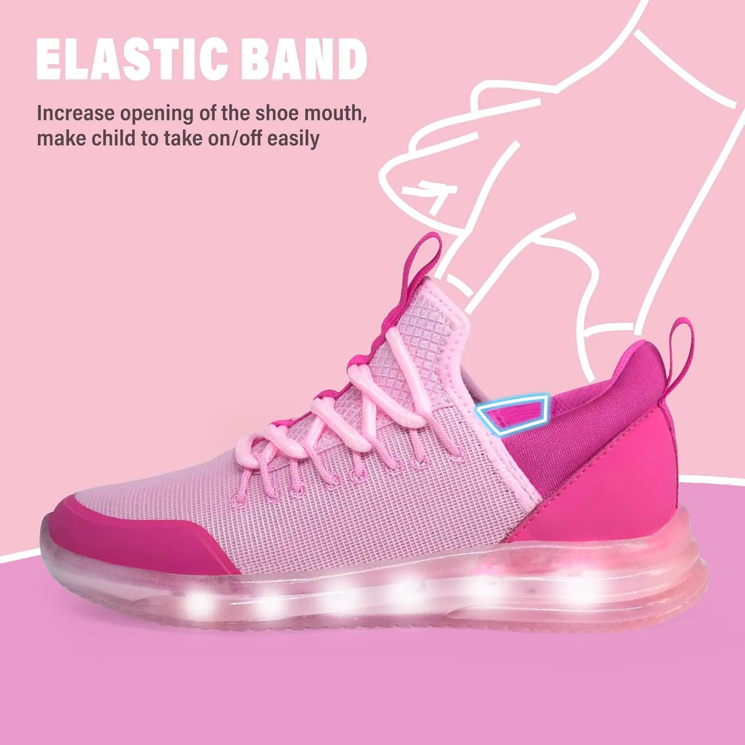 AMZZPIK LUMIKICK Kids Light Up Shoes for Boys Girls Tennis Walking Luminous Sneakers for Little Kid