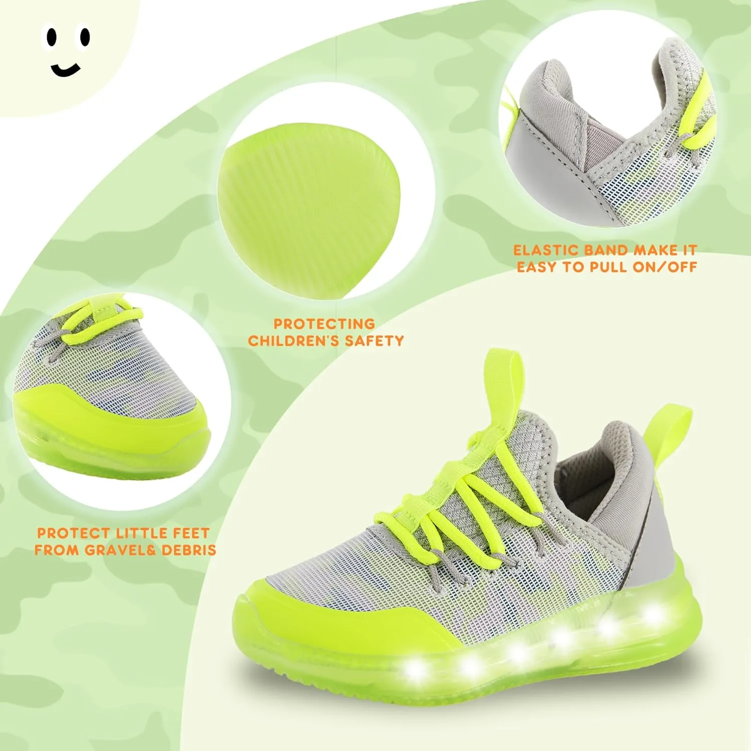 AMZZPIK LUMIKICK Light Up Shoes for Boys Girls Kids Tennis Sneakers Walking Led Glow Shoe for Toddler