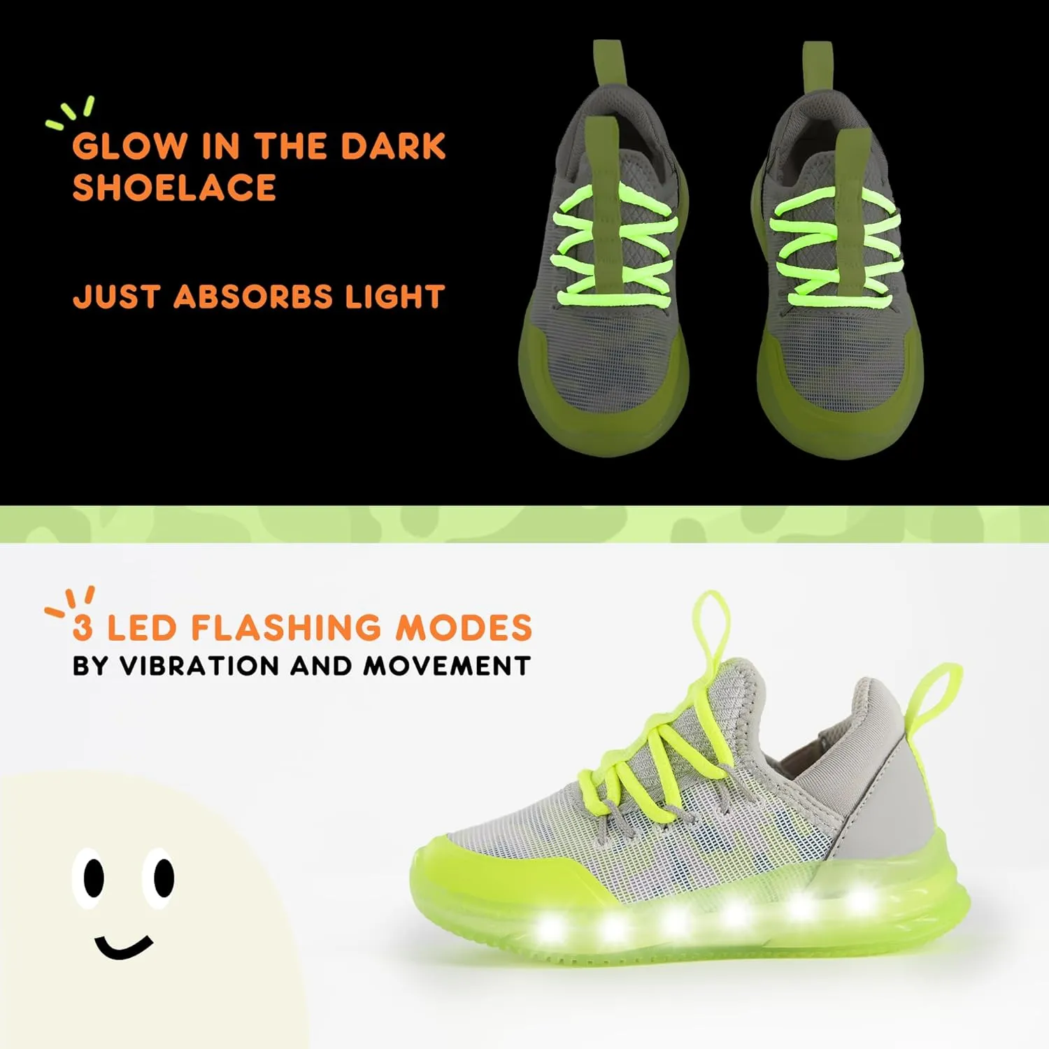 AMZZPIK LUMIKICK Light Up Shoes for Boys Girls Kids Tennis Sneakers Walking Led Glow Shoe for Toddler