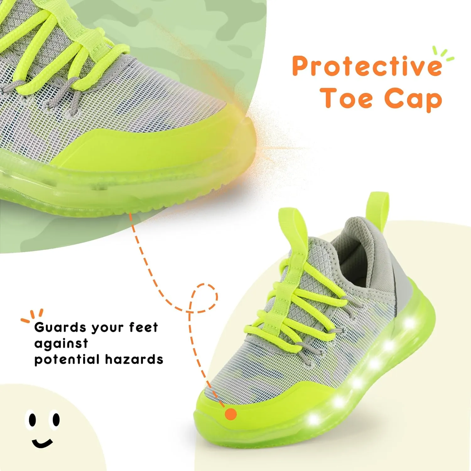 AMZZPIK LUMIKICK Light Up Shoes for Boys Girls Kids Tennis Sneakers Walking Led Glow Shoe for Toddler