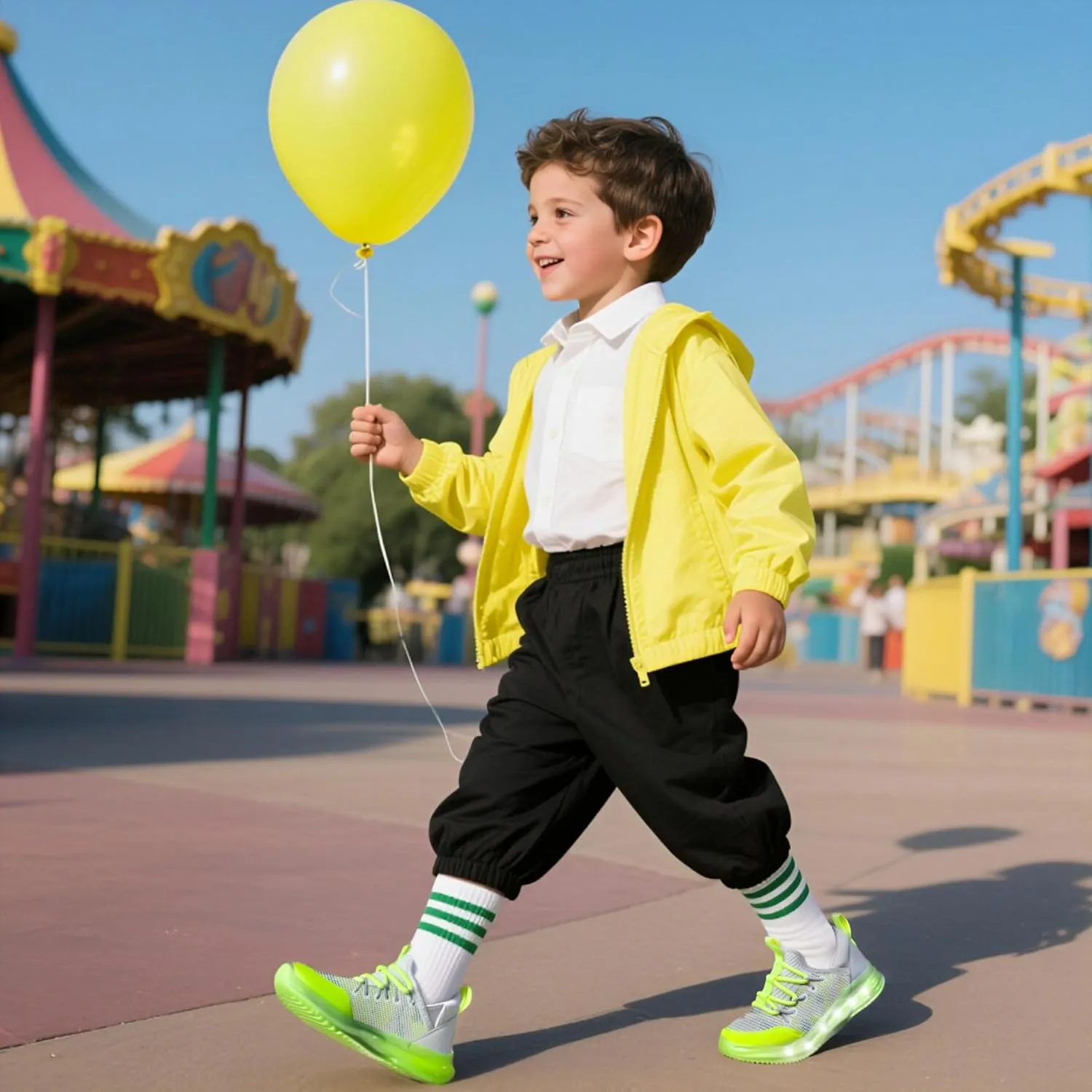 AMZZPIK LUMIKICK Light Up Shoes for Boys Girls Kids Tennis Sneakers Walking Led Glow Shoe for Toddler