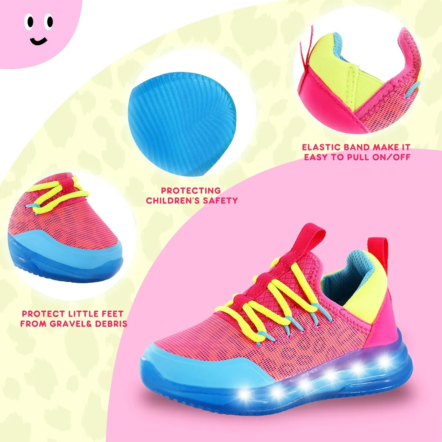 AMZZPIK LUMIKICK Light Up Shoes for Boys Girls Kids Tennis Sneakers Walking Led Glow Shoe for Toddler