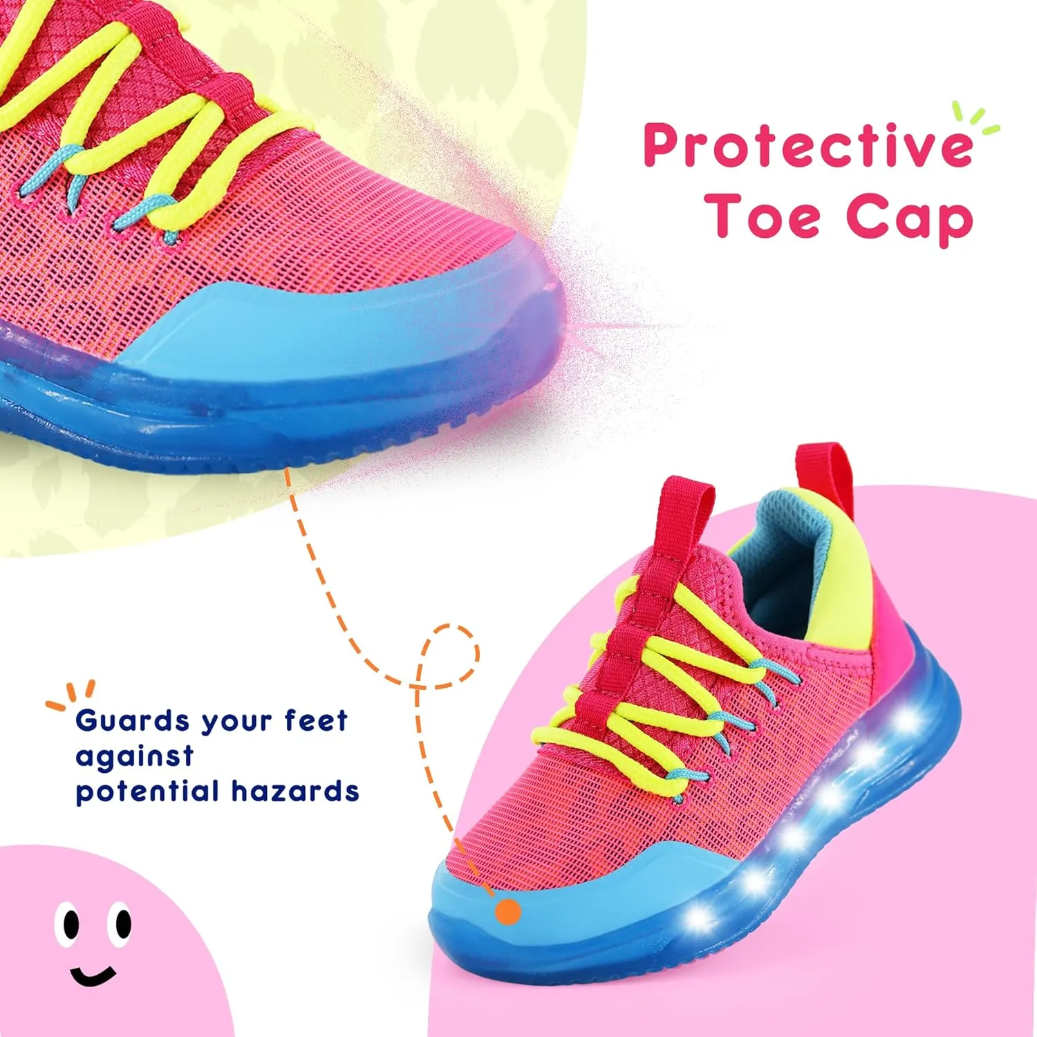AMZZPIK LUMIKICK Light Up Shoes for Boys Girls Kids Tennis Sneakers Walking Led Glow Shoe for Toddler