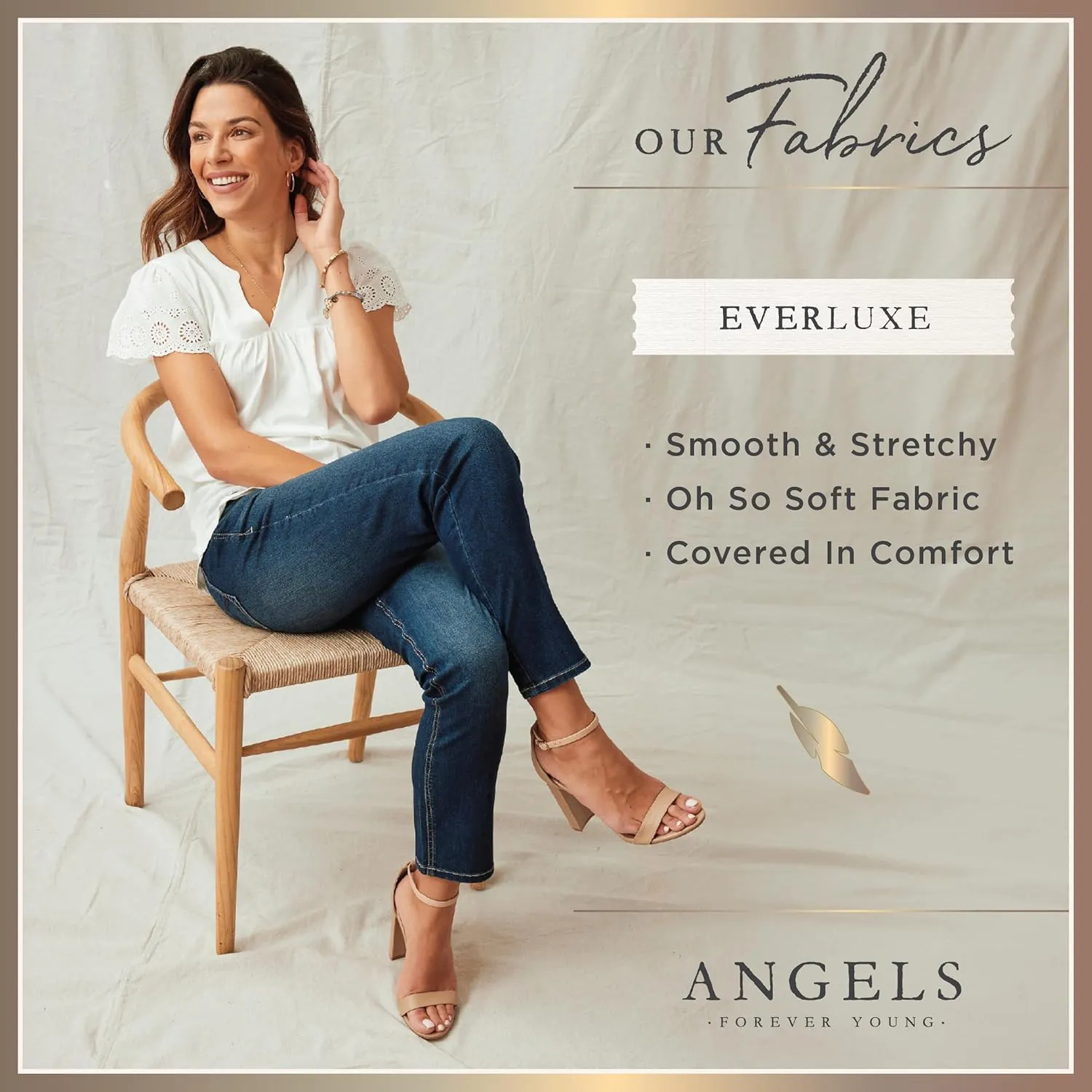 Angels Forever Young 360 Sculpt Bootcut Jeans For Women Figure Enhancing Stretch Denim