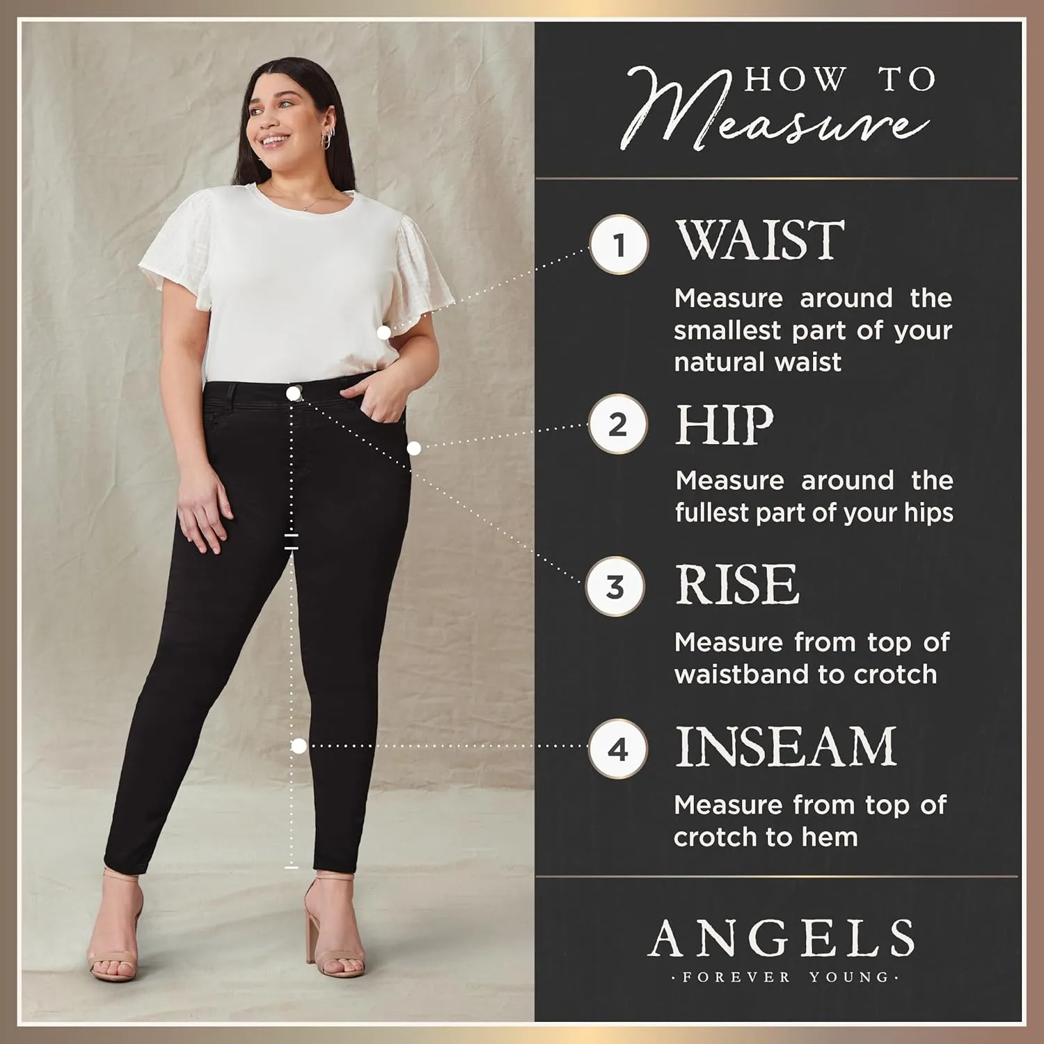 Angels Forever Young 360 Sculpt Bootcut Jeans For Women Figure Enhancing Stretch Denim