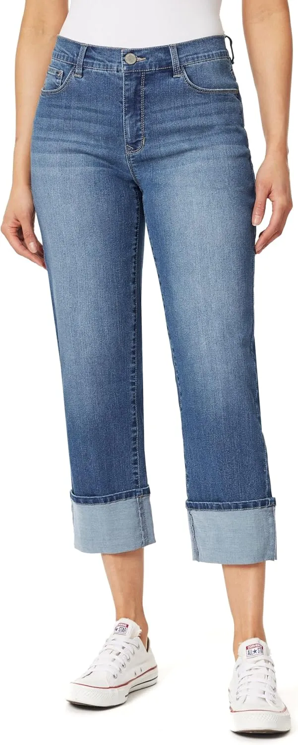 Angels Forever Young Women's Signature Straight Crop Jeans