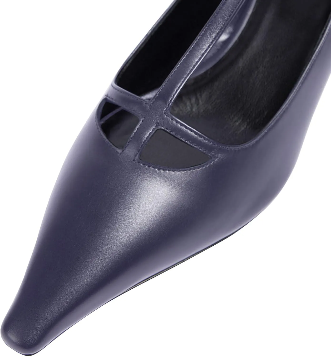 anteikira Women's Closed Toe T-Strap Kitten Heel Vintage Pumps 3.5cm Low Heel Retro Shoes for Women Comfortable Casual Office Dress Shoes
