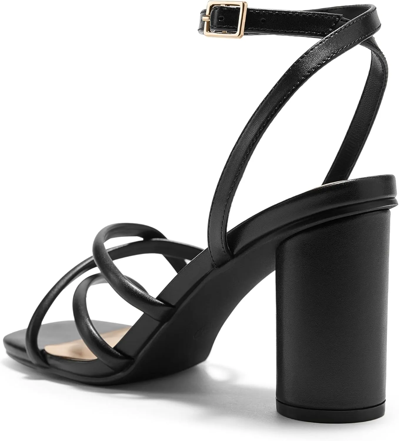 Arromic Women's Heeled Sandals - Chunky Block Heels, Strappy Square Open Toe Ankle Strap Dressy Party Wedding Prom Sandals for Women
