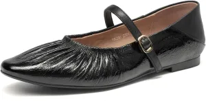 BEAU TODAY Women Mary Jane Shoes, Mary Jane Ballet Flats for Women, Pointed Toe Dressy Flats for Women, Comfortable Adjustable Strap Dress Shoes for Wedding Party