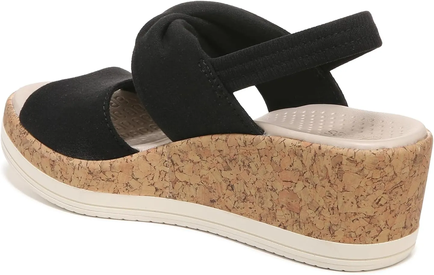BZees Women's Remix Machine Washable Ankle Strap Wedge Sandal Slide