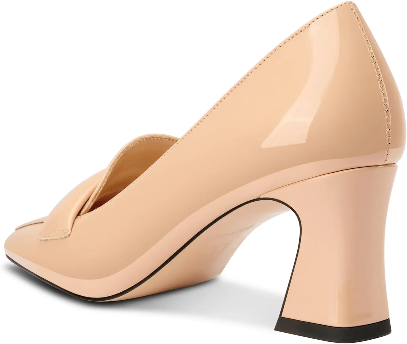 Castamere Womens Chunky Block Mid Heel Square Toe Pumps Slip-on Office Dress Patent Leather Loafers Shoes 2.8 Inches Heels