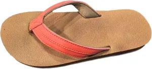 ChayChax Womens Two-Tone Flip Flops with Arch Support Comfort Beach Thong Sandals Indoor Outdoor, Rose Brown, 10 Women
