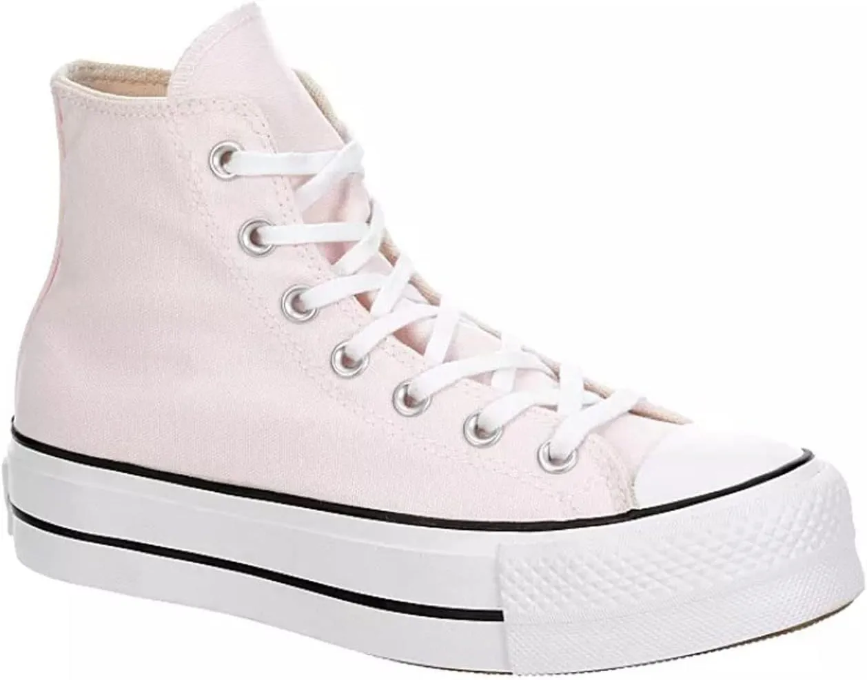 Converse Unisex Chuck Taylor All Star Lift High Decade Canvas Sneaker - Lace up Closure Style - Pink/Pale Pink/White/Black, 10 Women/8 Men