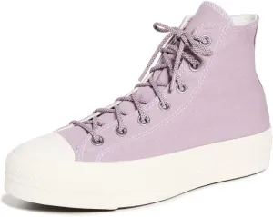 Converse Women's Chuck Taylor All Star Lift Sneakers, LucidLilac/VaporViolet/Egret, Purple, 6 Medium US