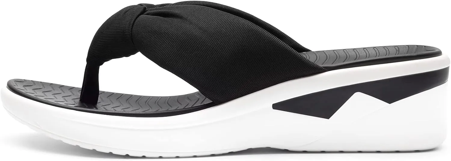 DREAM PAIRS Women Platform Flip Flops for Women Soft Thong Sandals Summer Casual Lightweight Comfortable Flat Slippers Walking Shopping Gathering Vacation Shoes