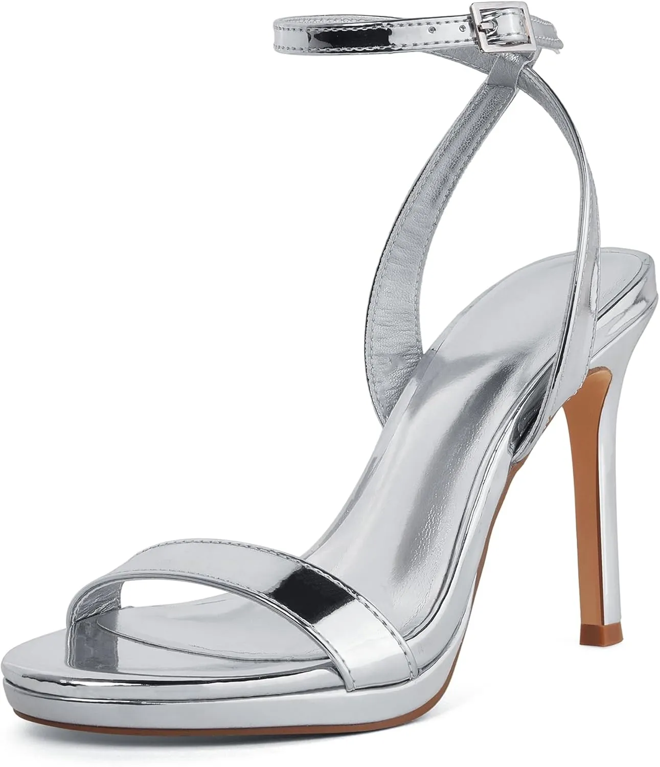 Elisabet Tang Women's Open Toe Heeled Sandals Round Toe Shoes Stiletto Heels Strappy Sandals For Women Sexy Dress Shoes