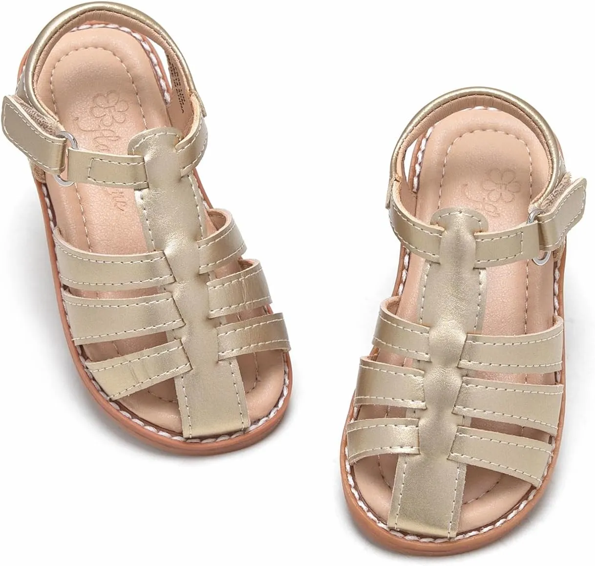 Flaryzone Toddler Little Girls Glitter Flower Open-Toe Flat Dress Sandals Summer Shoes