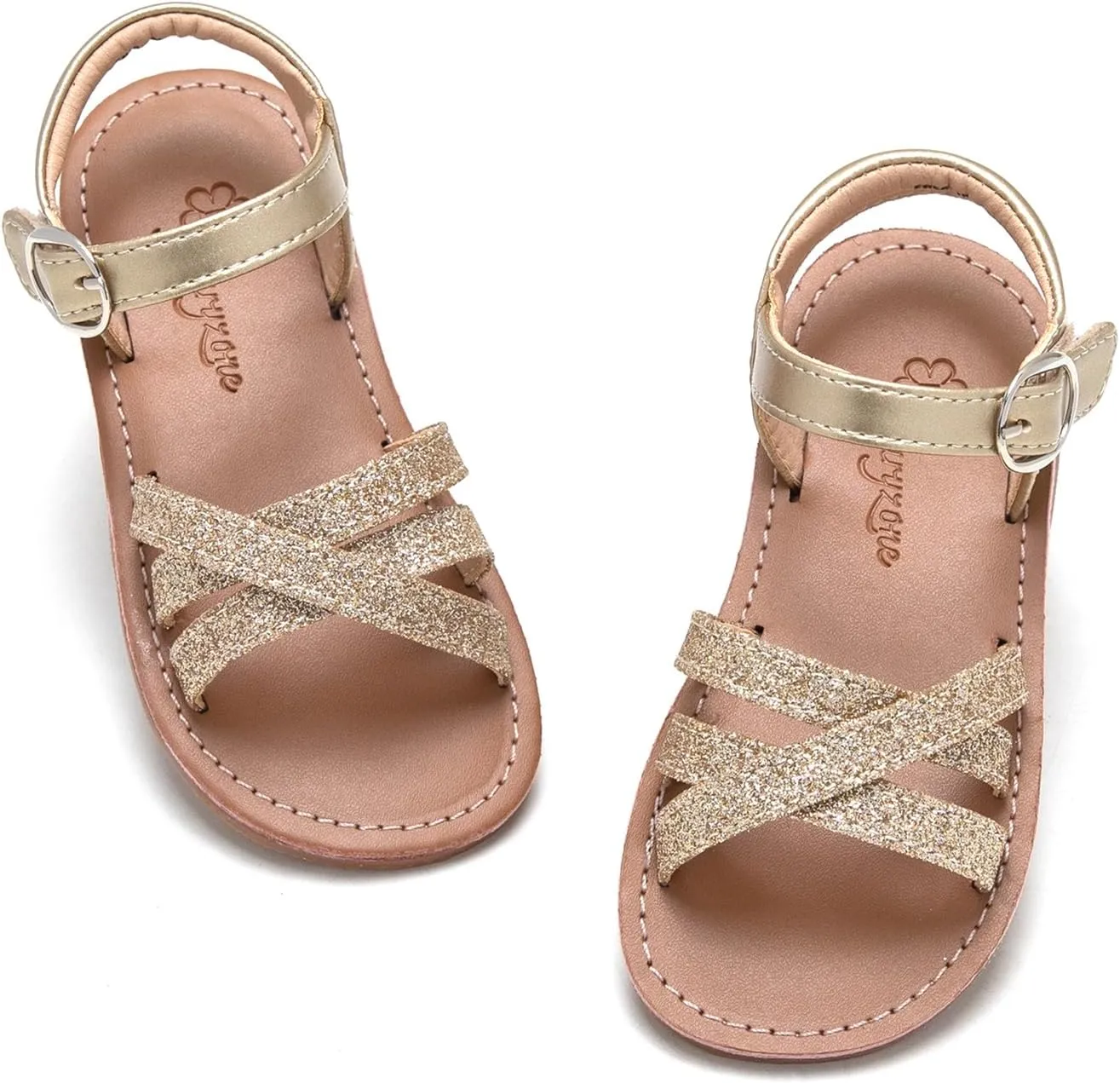 Flaryzone Toddler/Little Kids' Classic Rome Open-Toe Flat Sandals