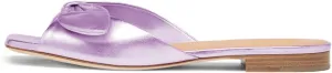 FOWT Women Open Square Toe Twist Knot Flat Sandals Comfortable Insole Slip on Mules Casual Summer Beach Daily Wear Slippers Size 4-16 US