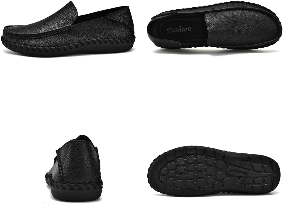 GEXECEUSS Men's Loafers Lightweight Driving Shoes Slip On Casual Penny Loafers Moccasin Flats Boat Shoes Anti-Slip Walking Shoes