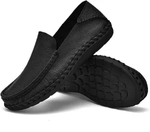 GEXECEUSS Men's Loafers Lightweight Driving Shoes Slip On Casual Penny Loafers Moccasin Flats Boat Shoes Anti-Slip Walking Shoes