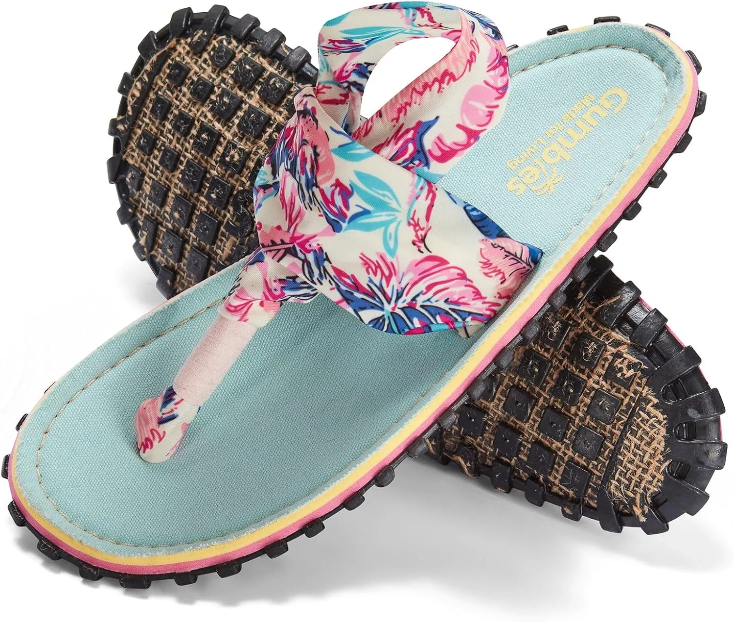 Gumbies Slingback Womens Flip Flops, with Supersoft Toe Post and Durable Recycled Rubber Sole - Comfort Guaranteed