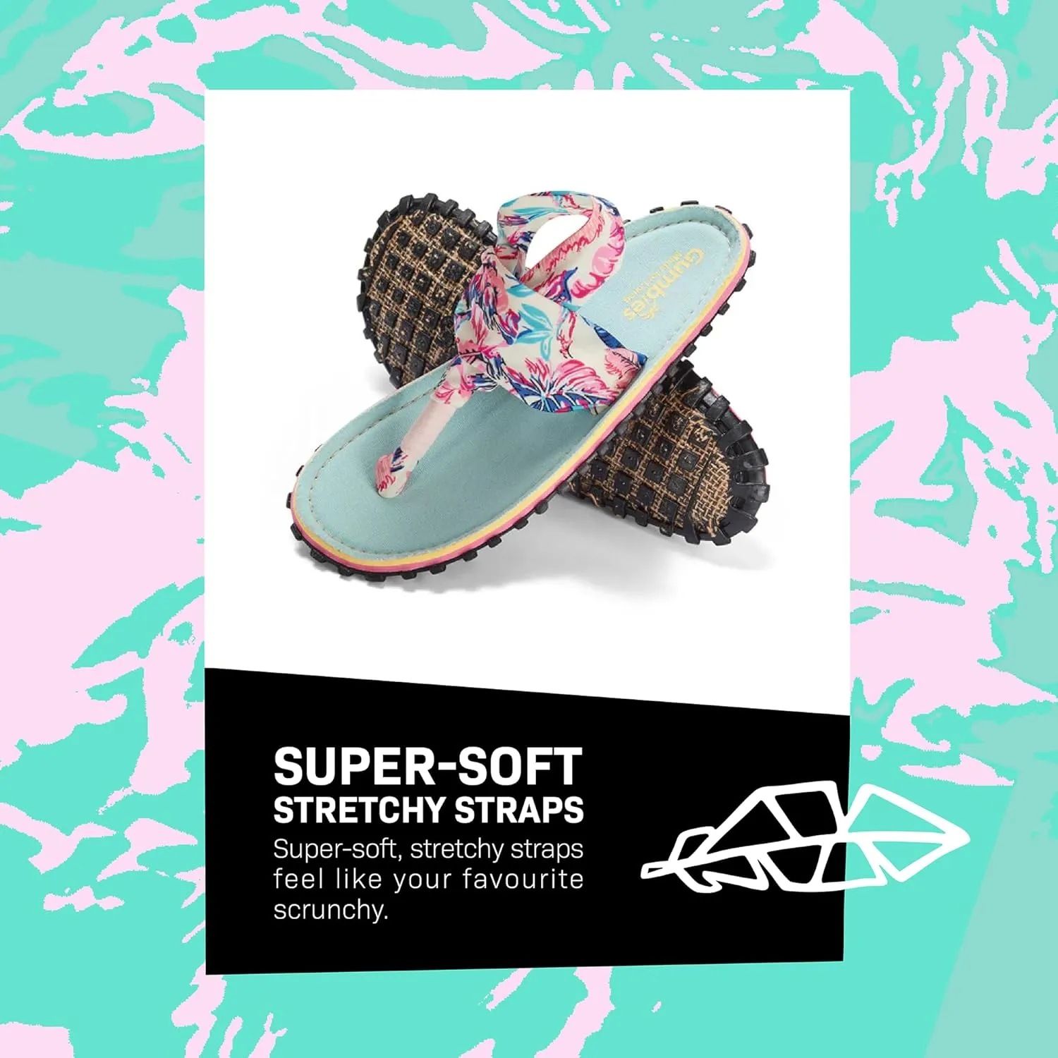 Gumbies Slingback Womens Flip Flops, with Supersoft Toe Post and Durable Recycled Rubber Sole - Comfort Guaranteed