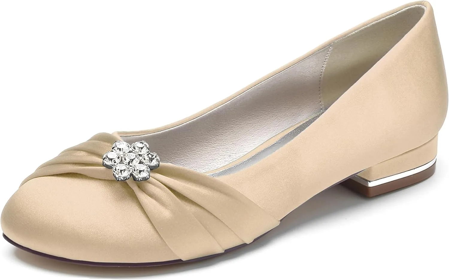 Hanfike Girls Womens Wedding Dress Flats Slip-on Formal Party Evening Shoes with Knot JY250