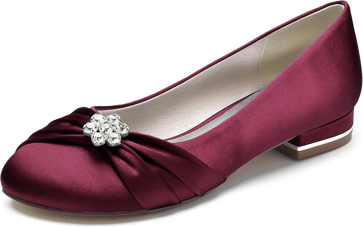 Hanfike Girls Womens Wedding Dress Flats Slip-on Formal Party Evening Shoes with Knot JY250