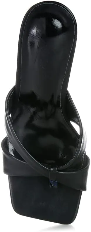 Highflip Criss Cross Spool Heel Sandals