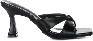 Highflip Criss Cross Spool Heel Sandals