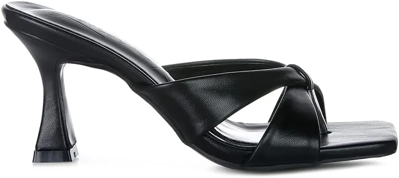 Highflip Criss Cross Spool Heel Sandals