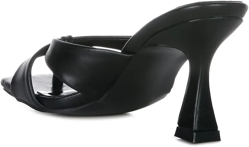 Highflip Criss Cross Spool Heel Sandals