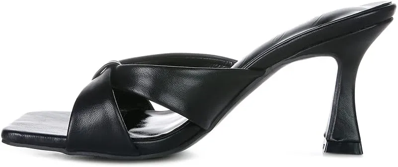 Highflip Criss Cross Spool Heel Sandals