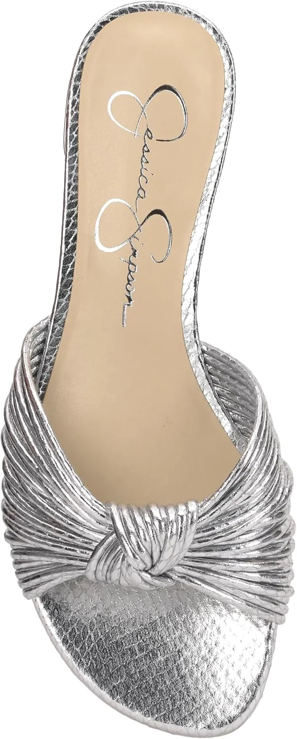 Jessica Simpson Womens Dydra Denim Slip-On Slide Sandals