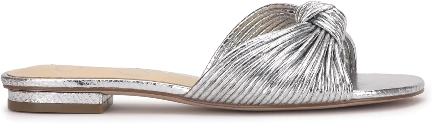 Jessica Simpson Womens Dydra Denim Slip-On Slide Sandals