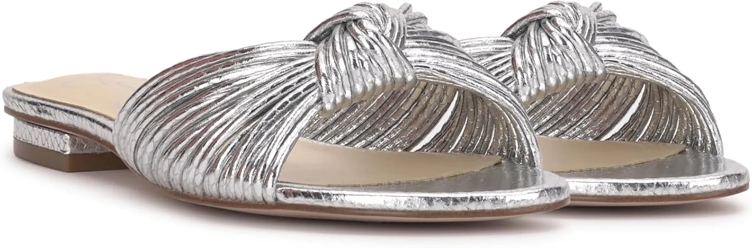 Jessica Simpson Womens Dydra Denim Slip-On Slide Sandals