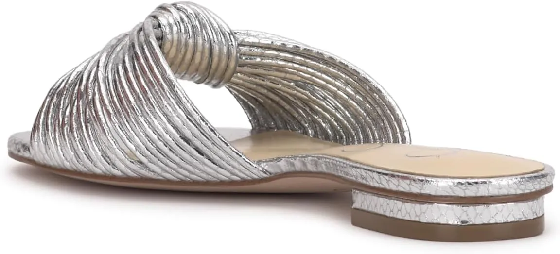 Jessica Simpson Womens Dydra Denim Slip-On Slide Sandals