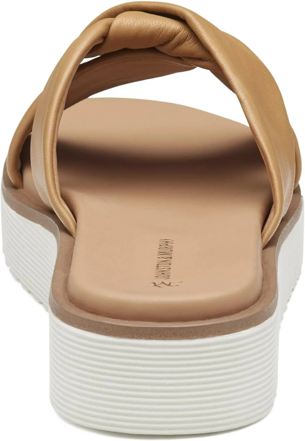 Johnston & Murphy Women’s Mitzi Knotted Slides, Leather Platform Shoes for Women, Wedge Slide Sandals