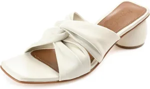 Journee Collection Signature Womens Genuine Leather Charlize Crisscross Twist Strap Sandals Slip On Round Heel Dress Shoe